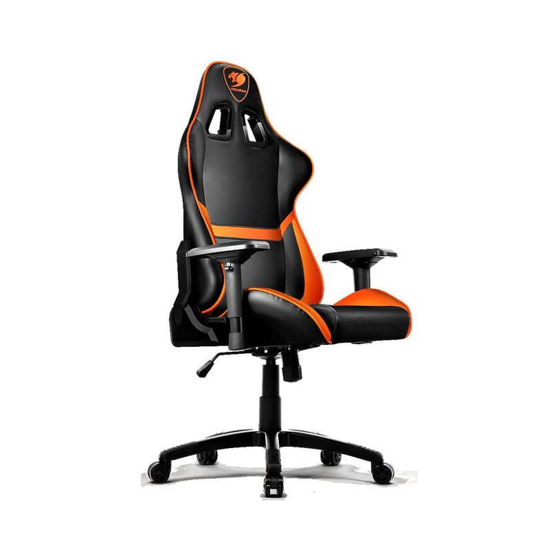 4715302448721-Fauteuil gamer ARMOR - accoudoirs réglables - Noir et orange-P_400001314_4-3