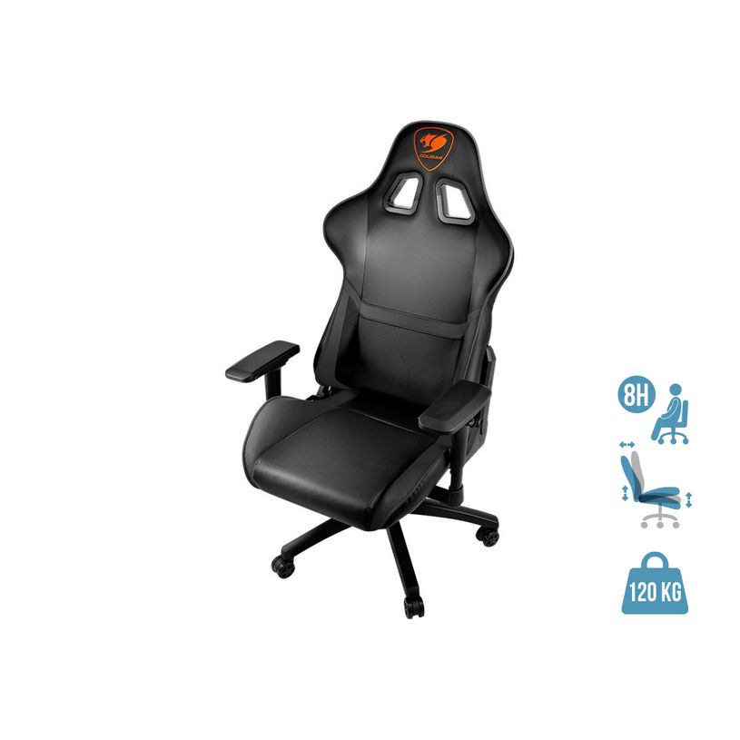 4715302440350-Fauteuil gamer Armor - accoudoirs réglables - noir-P_400001315_1-0