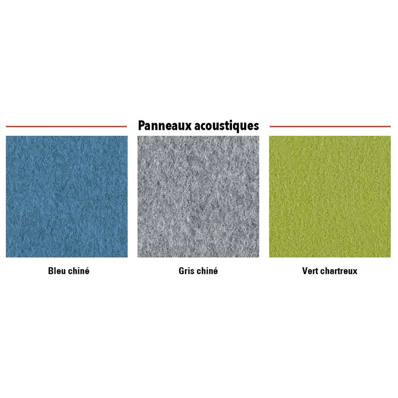 3253310170018-Box acoustique IN'TEAM - L210 x H 150 x P170 cm - 6 places avec table - structure chêne gris et car-P_400001897_2-1