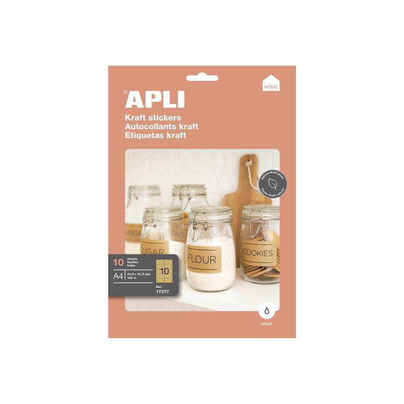 8410782173779-Apli Agipa - 100 Étiquettes kraft - 99,1 x 57 mm - impression jet d'encre-P_400002060_3-0