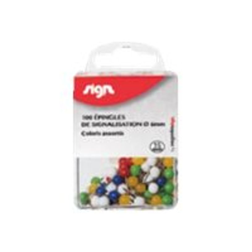 3173740058666-Sign - 100 Épingles de signalisation - 6 mm - couleurs assorties-P_400002559_1-0