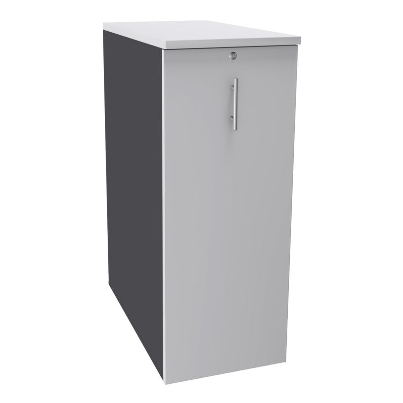 3253310171015-Caisson TOWER - L44 x H114 x P80 cm - 3 tablettes + 1 support DS réglable - structure anthracite --P_400002639_1-0