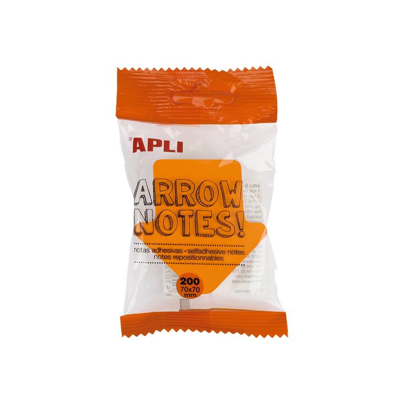 8410782162766-Apli - Notes adhésives flèches 70 x 70 mm - bloc de 200 feuilles couleurs vives-P_400002780_1-1