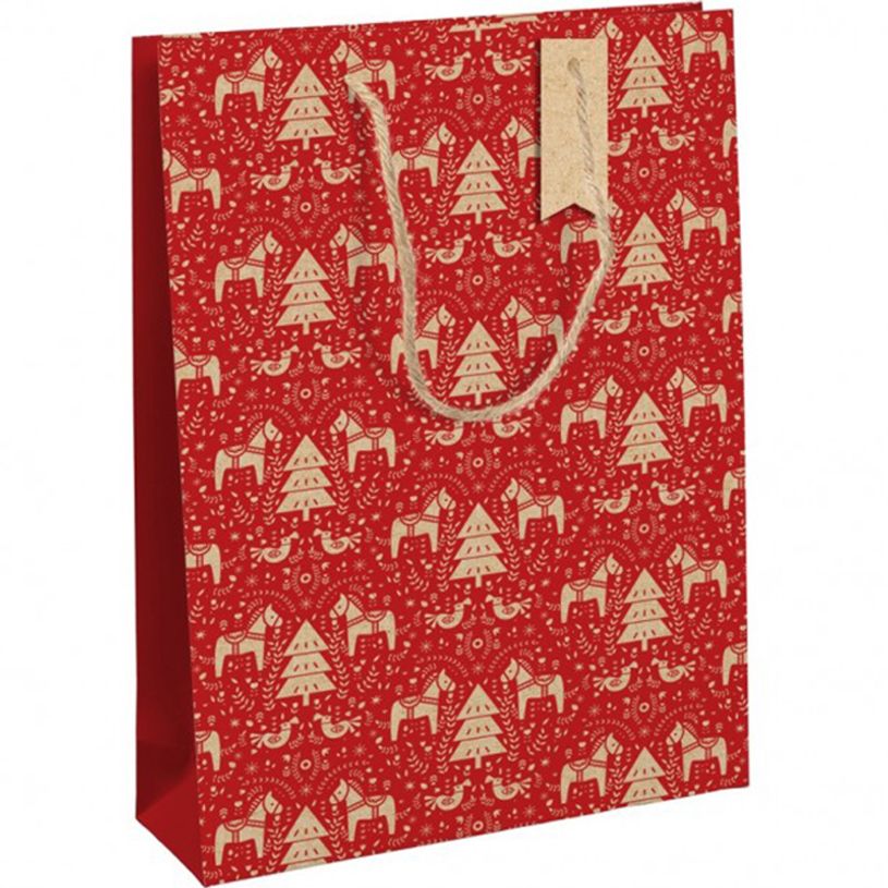 5033601524021-Clairefontaine Eurowrap - Sac cadeau - 26,5 cm x 14 cm x 33 cm - dalécarlie rouge-P_400002861_1-0