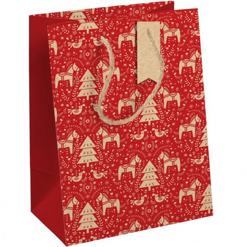 5033601524656-Clairefontaine Eurowrap - Sac cadeau - 21,5 cm x 10,2 cm x 25,3 cm - dalécarlie rouge-P_400002862_1-0