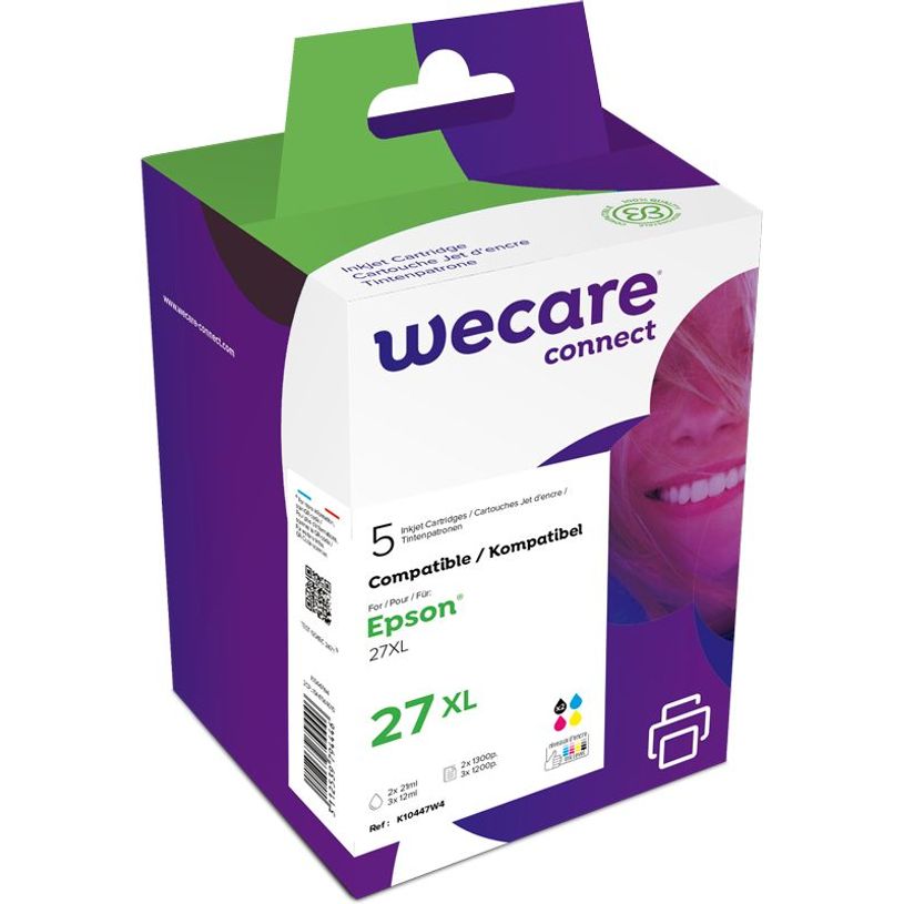 3112539794446-Cartouche compatible Epson 27XL Réveil - pack de 5 - noir x2, cyan, magenta, jaune - Weca-P_400003096_1-0