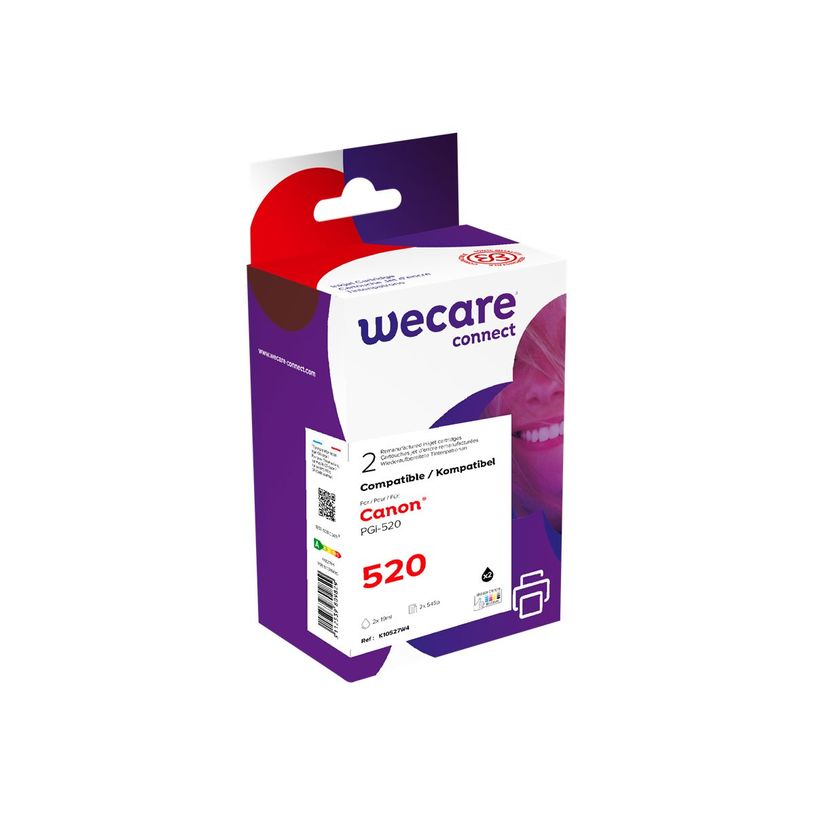 3112539809829-Cartouche compatible Canon PGI-520 - pack de 2 - noir - Wecare-P_400003182_1-0