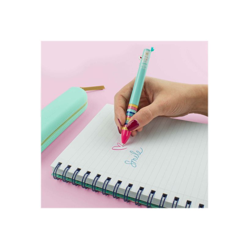8051739307290-Legami - Stylo à bille 2 couleurs - motif lama-P_400003555_2-3