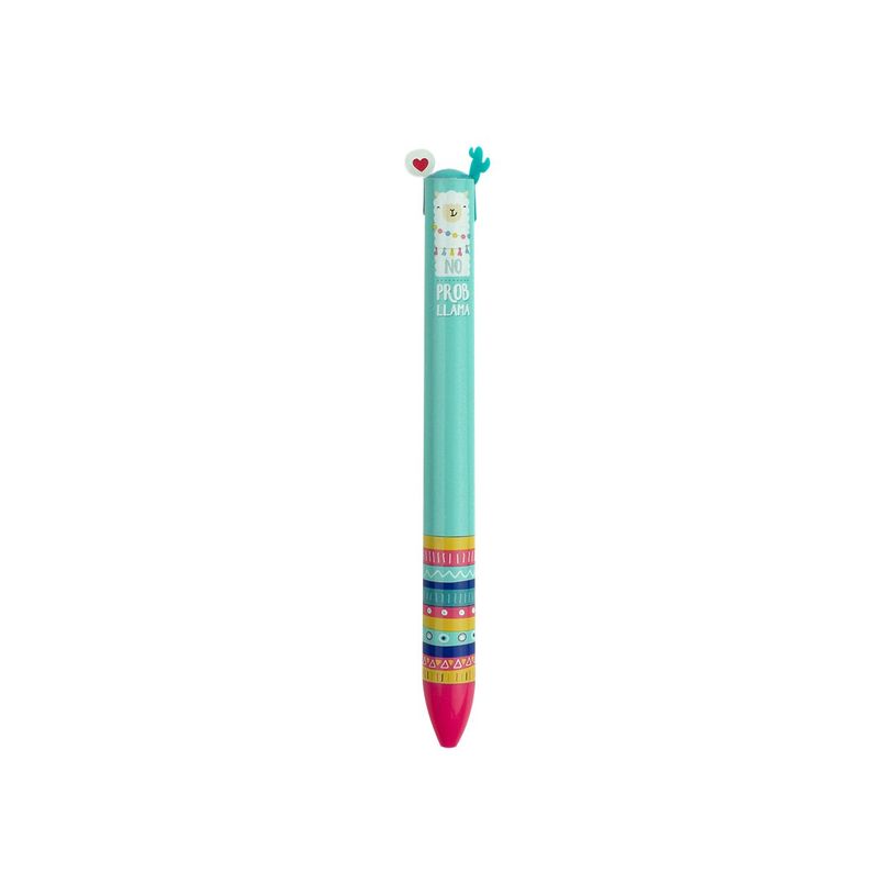 8051739307290-Legami - Stylo à bille 2 couleurs - motif lama-P_400003555_3-0
