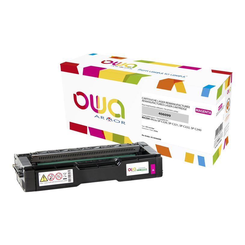 3112539632977-Cartouche laser compatible Ricoh 406099 - magenta - Owa K15936OW-P_400003876_1-0