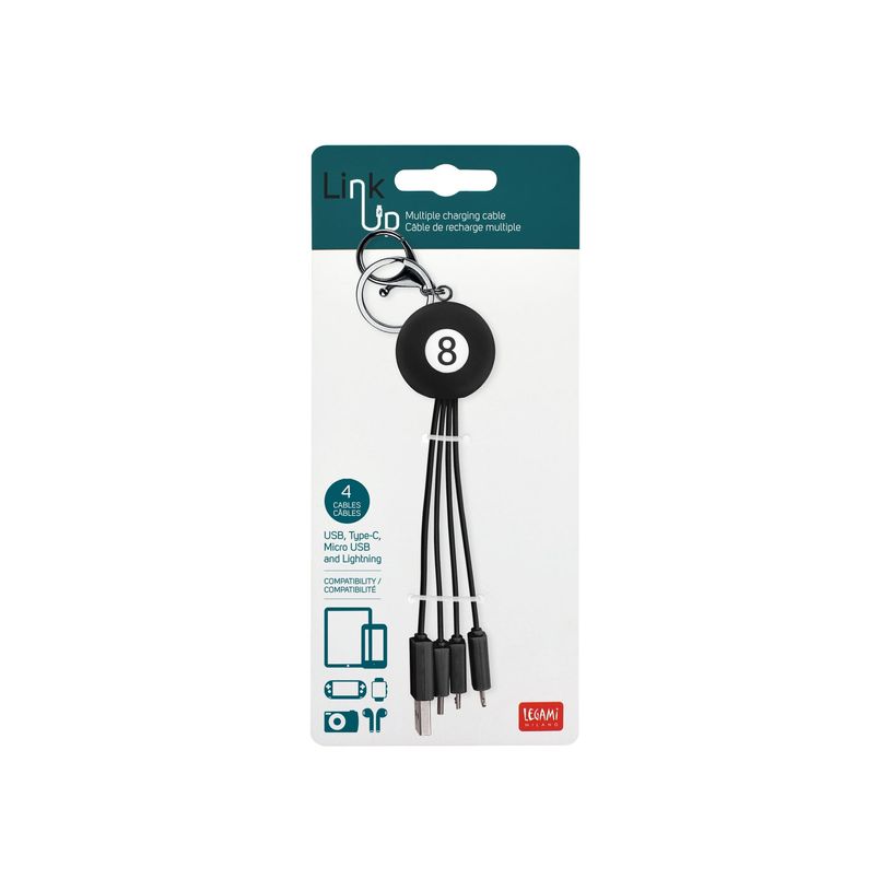 8059174833985-Legami Link Up - Câble adaptateur pour chargement - Lightning / USB - 8 cm - pool-P_400003998_1-2