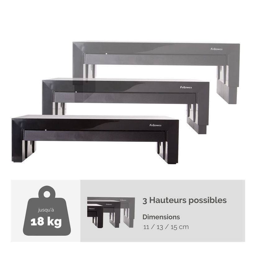 0043859528042-Fellowes Designer Suites - Support pour écran jusqu'à 21'' - réglable en hauteur - avec rang-P_400004046_2-1