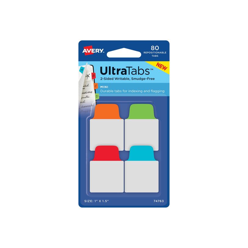 5014702135811-Avery UltraTabs - 80 Mini marque-pages/onglets adhésifs - couleurs assorties-P_400004388_5-4