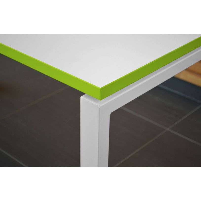 3700339874026-Bureau droit MT1 Elégance - L120 x P67 x H75 cm - pieds blancs - plateau blanc chants ver-P_400004661_4-3
