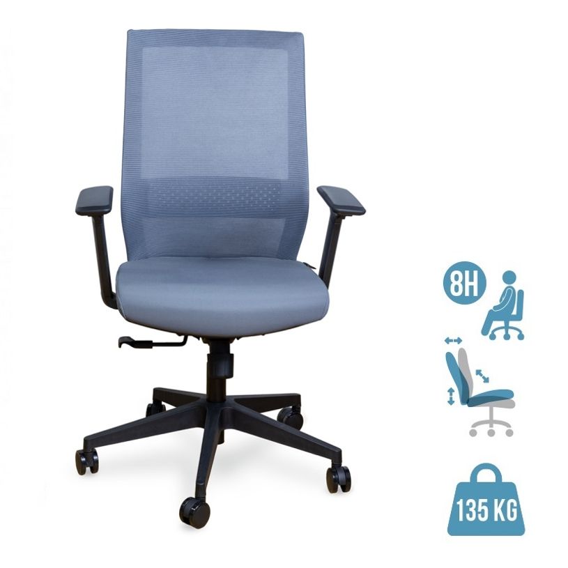 3700339917204-Fauteuil de bureau MAX - accoudoirs réglables - gris-P_400004846_1-0