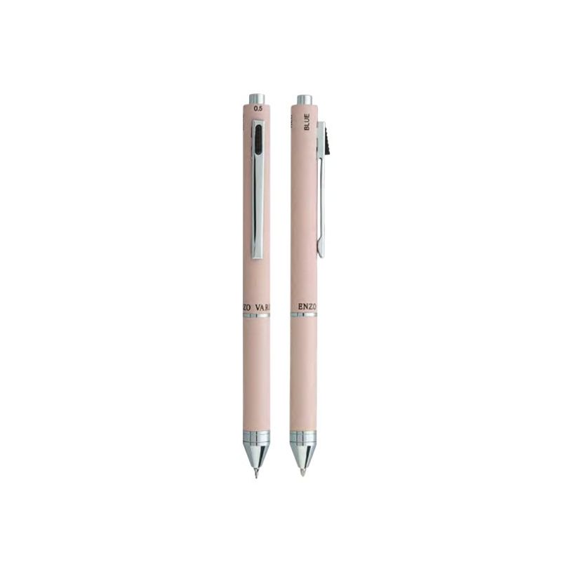 3219918252570-Enzo Varini - Stylo à bille 4 en 1 : 3 couleurs et 1 porte-mine - bleu canard-P_400004963_1-0