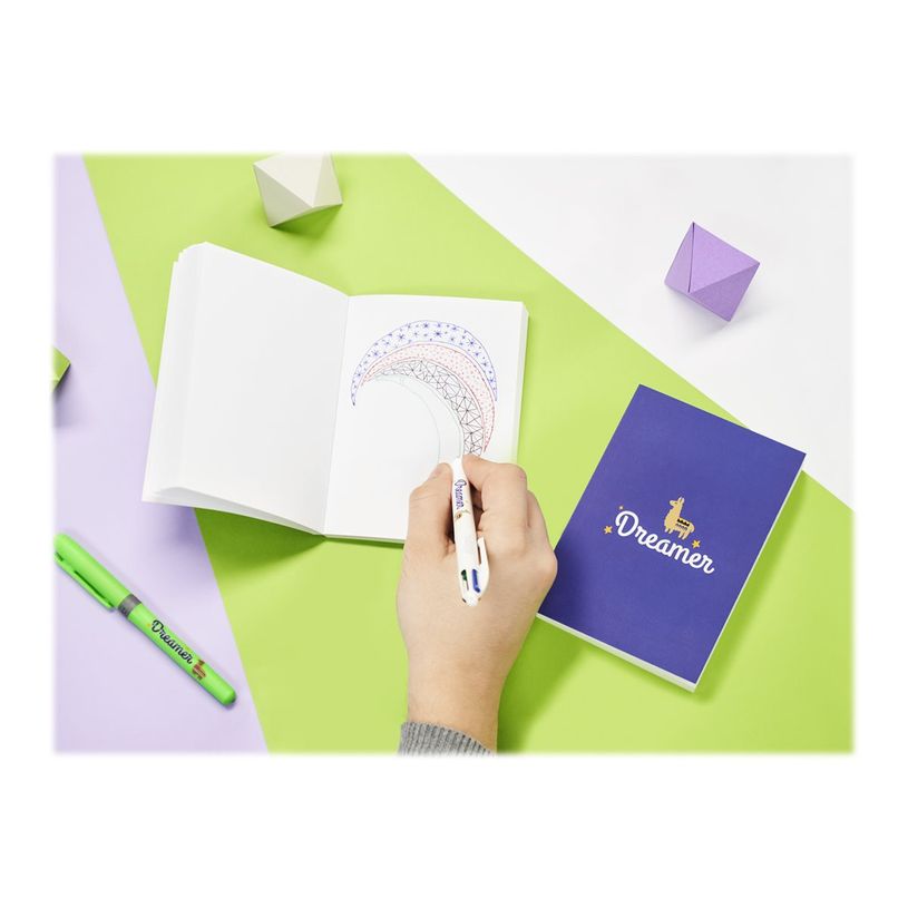 3086123558854-BIC My Message Dreamer - Kit avec 1 carnet et 1 stylo à bille 4 couleurs + 1 surligneur-P_400004985_2-0