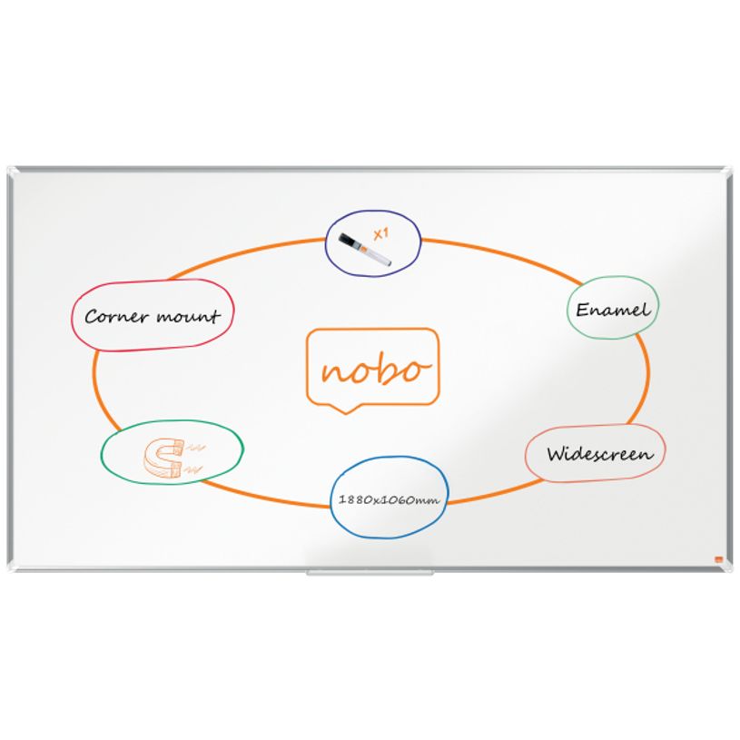 5028252611916-Nobo Premium Plus Widescreen - Tableau blanc émaillé - magnétique - 188 x 106 cm-P_400005006_1-0