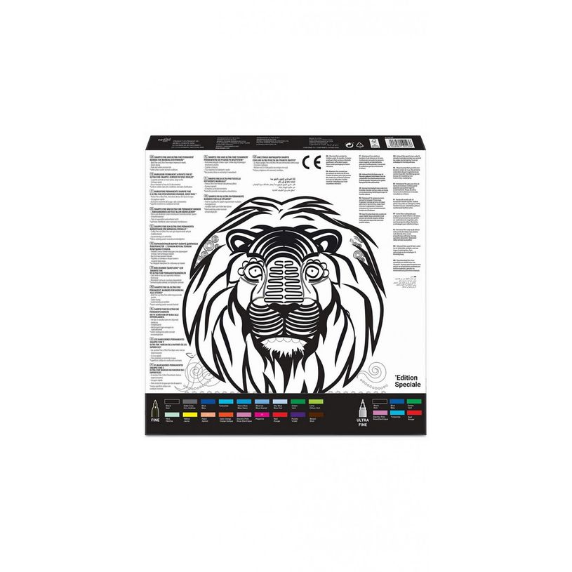 3026981101236-Sharpie Lion - Pack de 26 marqueurs permanents - pointes et couleurs assorties-P_400005024_2-1