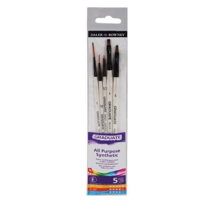 5011386082011-Daler-Rowney Graduate - Pack de 5 pinceaux - poil synthétique-P_400005366_1-0