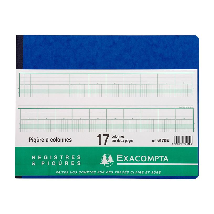 3130632061708-Exacompta - Piqûre comptable - 17 colonnes par page - 25 x 32 cm - 80 pages-P_400005485_1-0