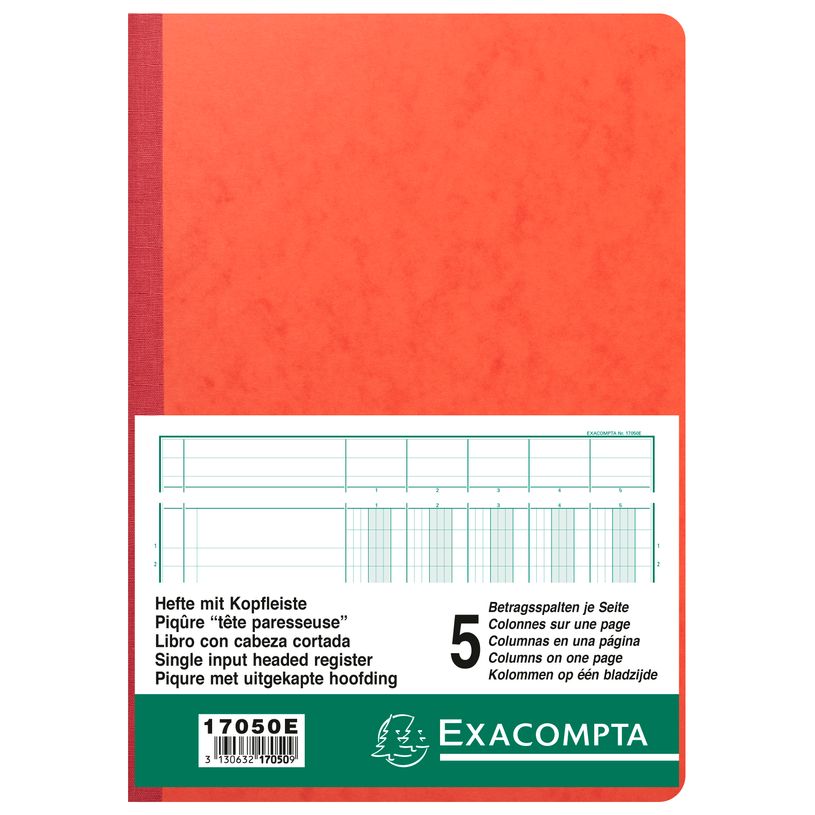 3130632170509-Exacompta - Piqûre à tête paresseuse - 5 colonnes sur 1 page - 29,7 x 21 cm - 80 pages-P_400005517_2-1