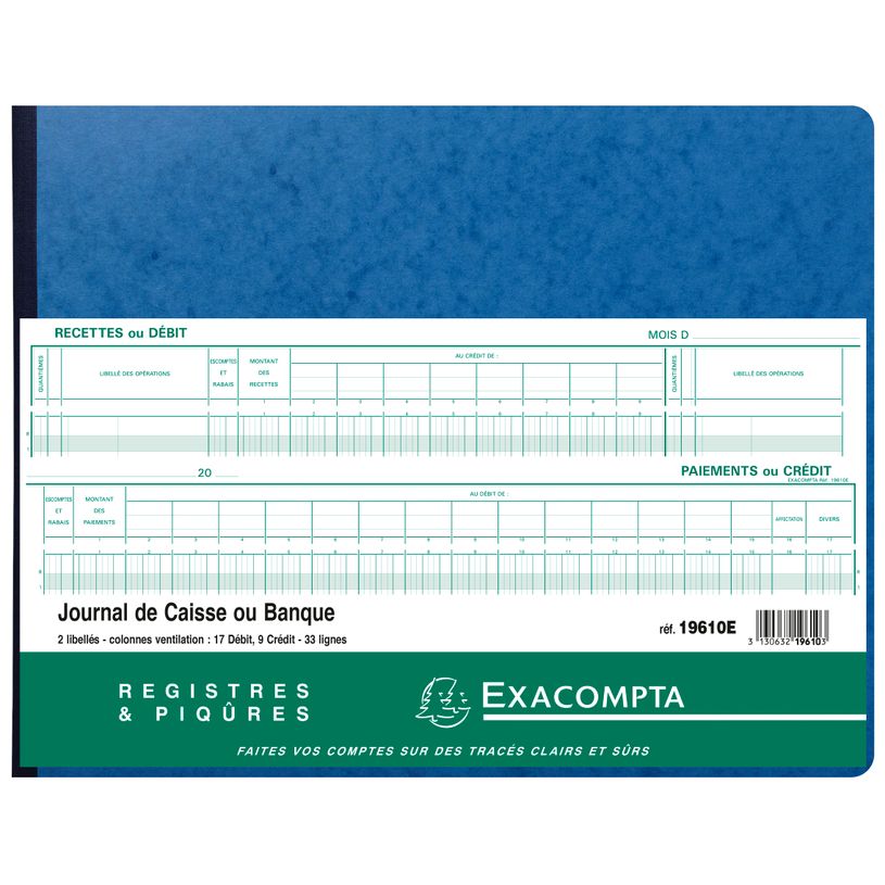 3130632196103-Exacompta - Journal de caisse ou banque - 17 débits/9 crédits - 29,7 x 38 cm - 80 pages-P_400005523_2-1