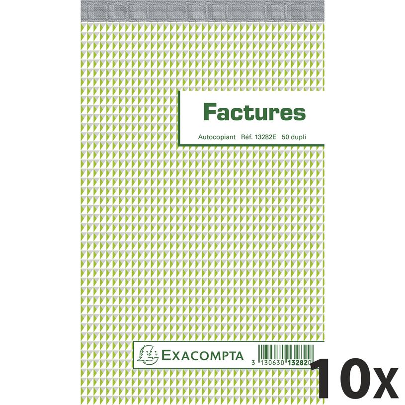 3130632132828-Exacompta - 10 Manifolds Carnets de factures collés en tête - 50 dupli - 22 x 13,5 cm-P_400005545_1-0