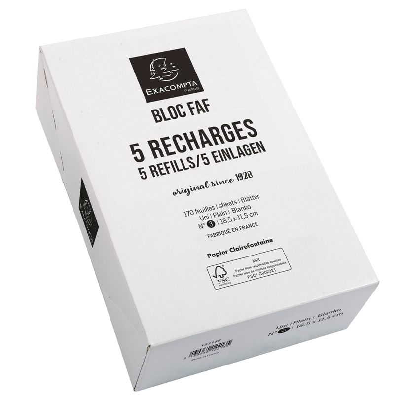 3130630122135-Exacompta L'Esprit Paris FAF N°3 - 5 Recharges pour bloc FAF - 18,5 x 11,5 cm - uni-P_400005560_2-1