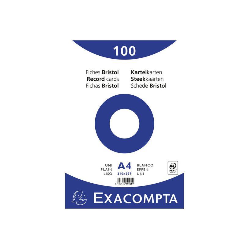 3130631105069-Exacompta - 10 Packs de 100 Fiches Bristol - A4 - unies - non perforées - blanc-P_400005604_3-1