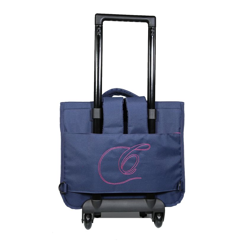 4891320453647-Cartable à roulettes Cybel - 2 compartiments - bleu marine et rose - Exclusivité Bureau -P_400006468_4-3