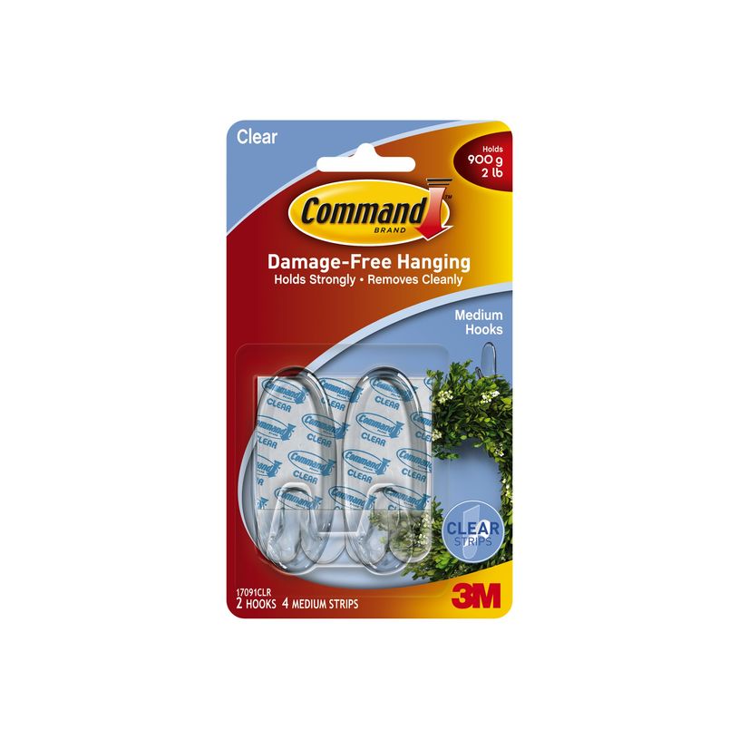 4046717088005-Command Medium - 2 crochets autocollants ovales + 4 languettes transparentes-P_400006887_1-3