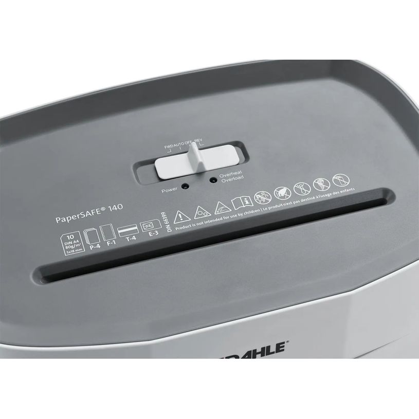 4009729074220-Dahle PaperSAFE 140 - destructeur de documents coupe croisée - 10 feuilles - Corbeille 12 litres--8