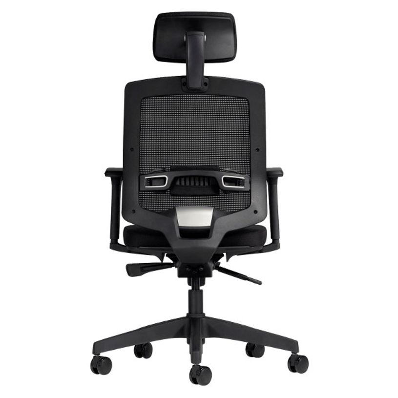 3760388580255-Fauteuil de bureau MALICE avec têtière - accoudoirs réglables - noir-P_400007038_2-1