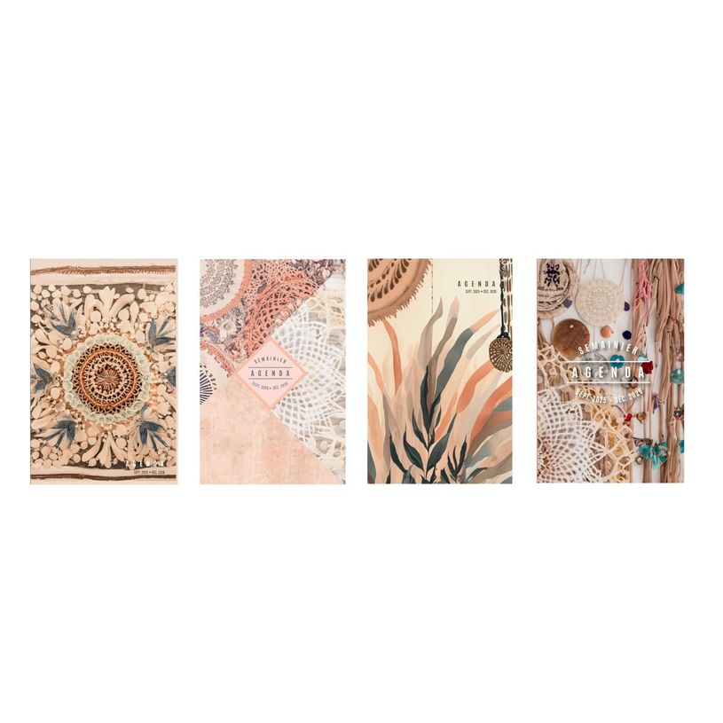 3147280194191-Agenda Lecas Bohème 16 mois - 1 semaine sur 2 pages - 16 x 24 cm - différents motifs dis-P_400007236_2-0