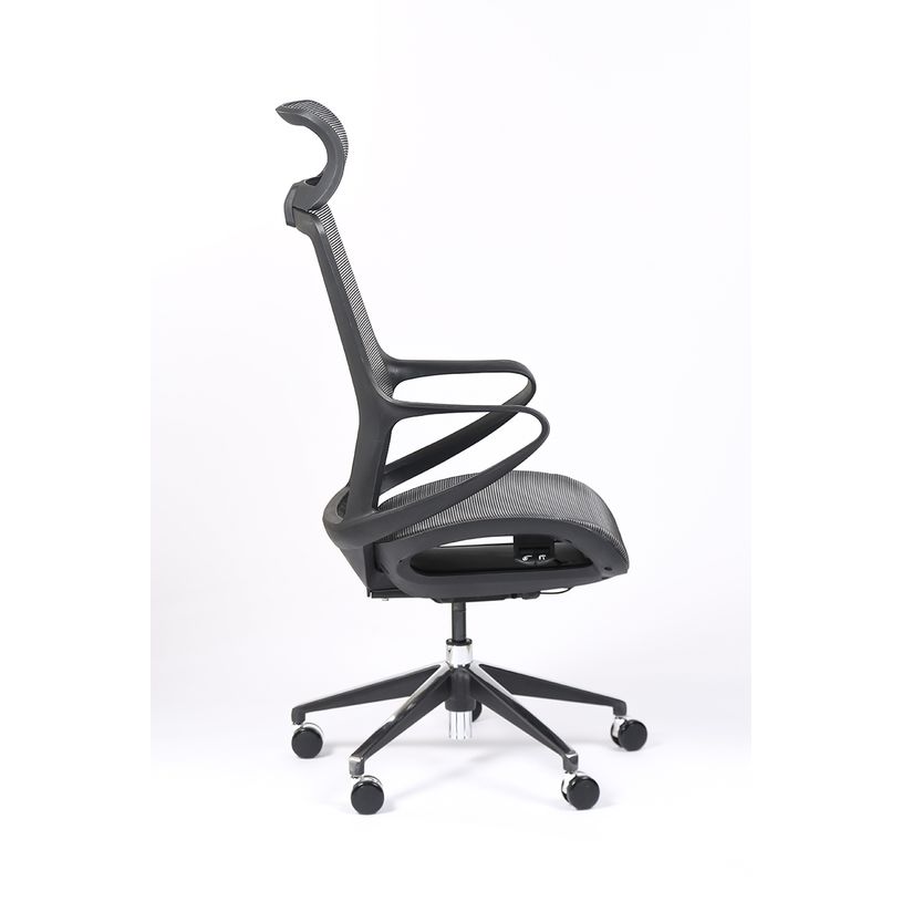3701338801051-Fauteuil de bureau ergonomique ELVIRA - accoudoirs fixes - appuie-tête fixe - noir-P_400007265_3-2