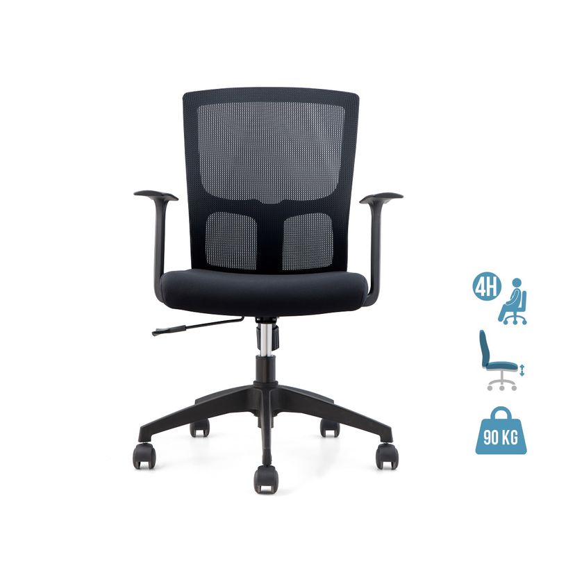 0404000076629-Fauteuil de bureau ROBIN - accoudoirs fixes - noir-P_400007662_1-0