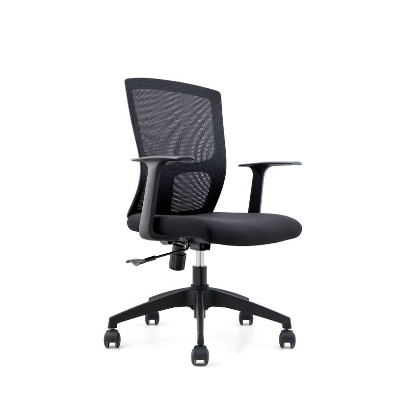 0404000076629-Fauteuil de bureau ROBIN - accoudoirs fixes - noir-P_400007662_2-1