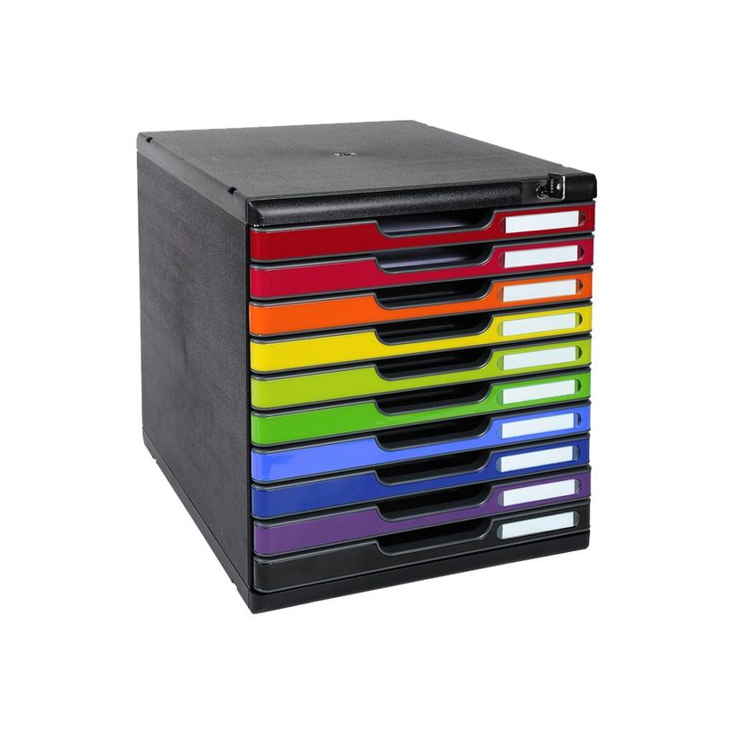 9002493424746-Exacompta Modulo Iderama - Module de classement 10 tiroirs - A4+ - noir/arlequin-P_400008330_1-0