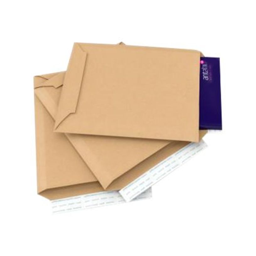 0404000087403-25 Pochettes d'emballage cartonnées - 20 x 25 cm - kraft - Antalis-P_400008740_2-1