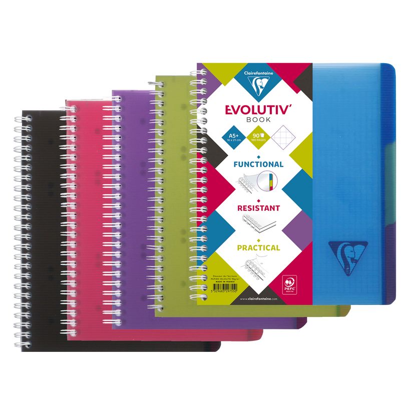 3329683297550-Clairefontaine Linicolor Evolutiv'Book - Cahier à spirale - A5 (16x21 cm) - 180 pages - petit-P_400008796_1-0