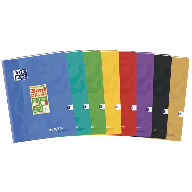 3020120165868-Oxford EasyBook Kraft - Cahier 24 x 32 cm - 96 pages - grands carreaux (Seyes) - disponibl-P_400008851_1-0