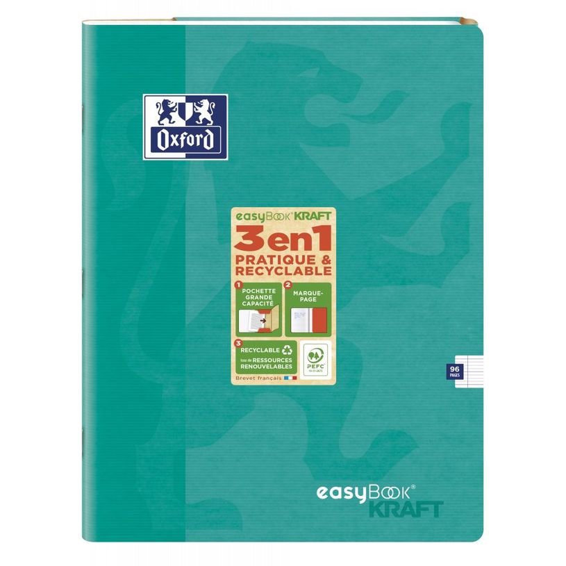 3020120165868-Oxford EasyBook Kraft - Cahier 24 x 32 cm - 96 pages - grands carreaux (Seyes) - disponibl-P_400008851_2-1