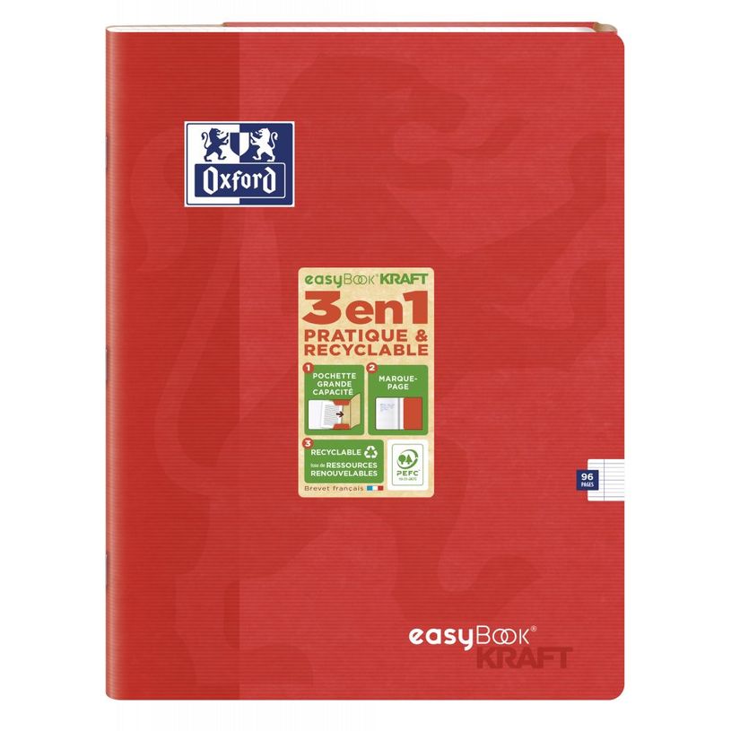 3020120165868-Oxford EasyBook Kraft - Cahier 24 x 32 cm - 96 pages - grands carreaux (Seyes) - disponibl-P_400008851_4-3