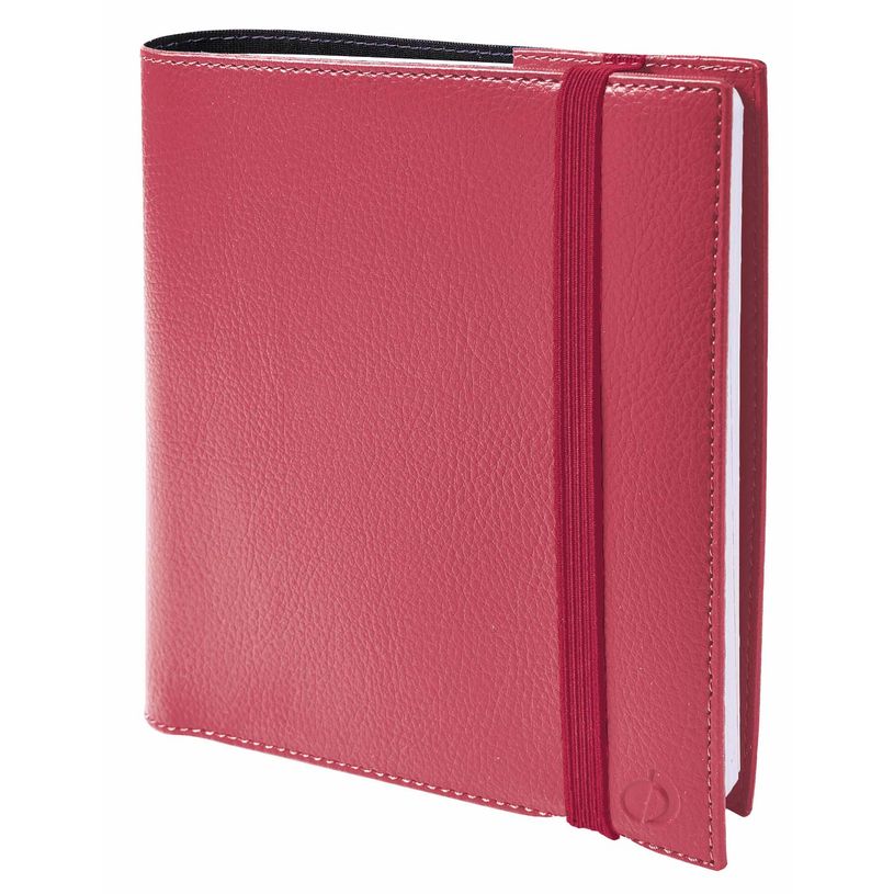 3371010458301-Agenda spiralé à élastique Time & Life Medium - 1 semaine sur 2 pages - 16 x 16 cm - rose irisé - Q--1