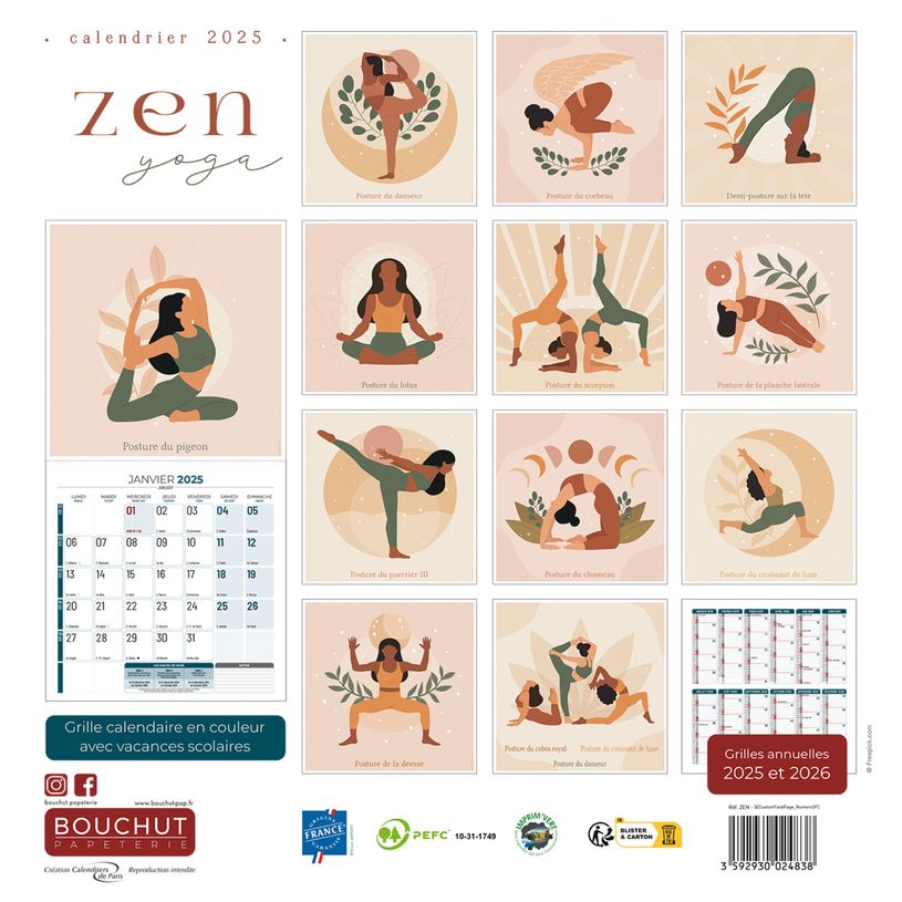 3592930027129-Calendrier illustré BOUCHUT 30 x 30 cm ZEN 70 %-P_400009171_3-2