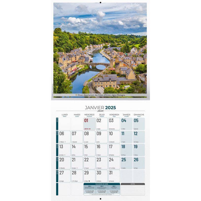 3592930018868-Calendrier illustré BOUCHUT 30 x 30 cm BELLES REGIONS DE FRANCE OUEST 70 %-P_400009177_3-1