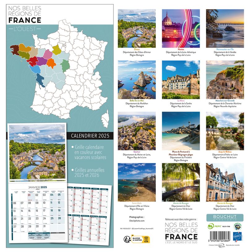 3592930018868-Calendrier illustré BOUCHUT 30 x 30 cm BELLES REGIONS DE FRANCE OUEST 70 %-P_400009177_4-2