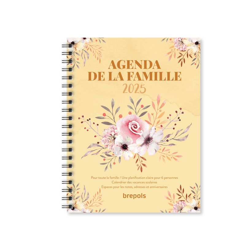 5412303376082-Agenda à spirale de la famille - 1 semaine par page - 16,8 x 22 cm - Brepols-P_400009357_1-0
