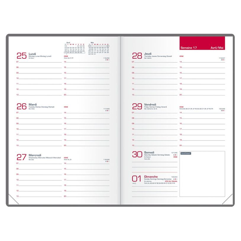3147280218965-Agenda Oxford Mode - 1 semaine sur 2 pages - 10 x 15 cm - bleu clair - Hamelin-P_400009464_4-3